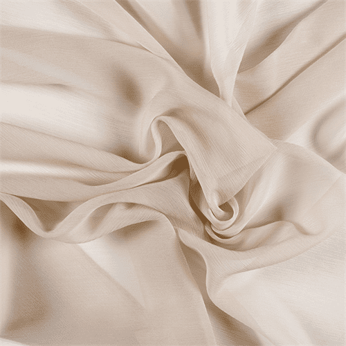 Espresso Silk Crinkle Chiffon Fabric By The Yard