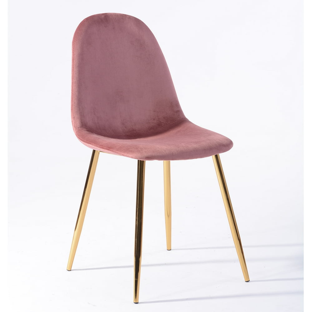 FurnitureR Charlton Velvet Grey With Gold Metal Legs Dining Chair