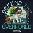 thumbnail image 2 of Girl's Minecraft Legends Defend the Overworld  Graphic Tee Navy Blue Small, 2 of 4