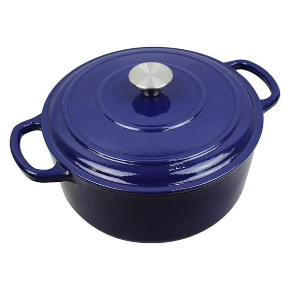 Cast Iron Enameled Pot/Casserole/Duch Oven 9 Qt. with Cover, Blue