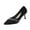 Black, variant on Women's Comfortable Pointed Toe Work Pumps with Euro-Style Mid Heel for All Day Wear Beige