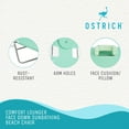 thumbnail image 3 of Ostrich Chaise Lounge Folding Sunbathing Recliner Lawn Chair, Teal (3 Pack), 3 of 12