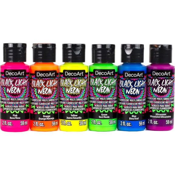 DecoArt Black Light Neon Set, 8 Packs: 6 ct. (48 total)