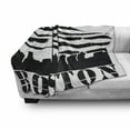 thumbnail image 3 of Boston Soft Flannel Fleece Blanket, Fluttering Grungy Design United States of America Flag Illustration with Text, Cozy Plush for Indoor and Outdoor Use, 70" x 90", Black and White, by Ambesonne, 3 of 6