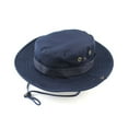 thumbnail image 2 of HQZY Men's Fishing Hunting Bucket Hat Boonie Outdoor Cap Washed Cotton Safari Summer - Navy Blue, 2 of 8