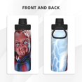 thumbnail image 3 of Chucky - Botella de agua deportiva aislada de 3 piezas, de acero inoxidable, portátil, para exteriores, para viajes, fitness, estudiantes, talla única., 3 of 7