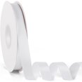 thumbnail image 1 of wqlpp-Double Faced Solid Color White Satin Ribbon 5/8" X 50 Yards Continuous, High Density Polyester Ribbon for Gifts Wrapping, Wedding, Party, Crafts, Hair Bows, Flowers, Home DIY Decor, 1 of 4