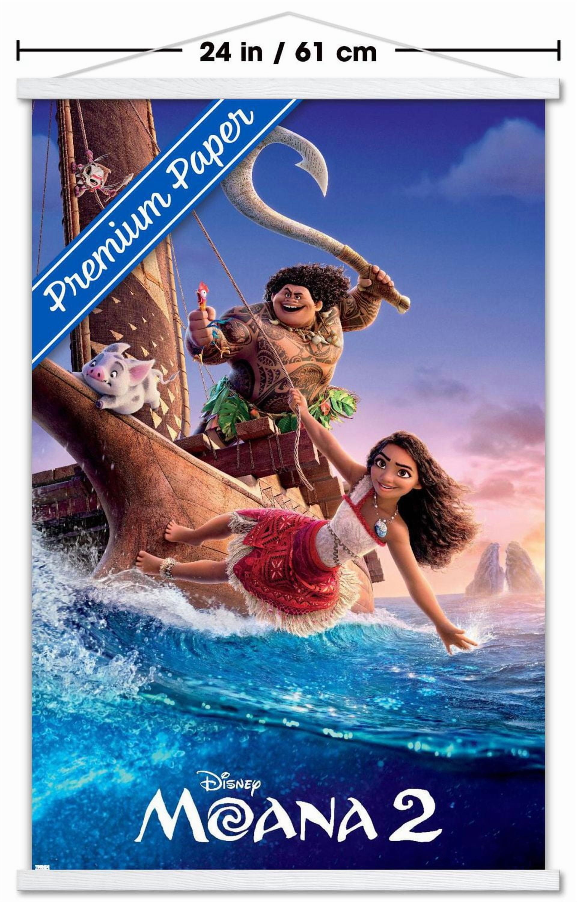Disney Moana 2 - One Sheet Wall Poster, 22.375" x 34" Framed