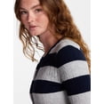 thumbnail image 4 of No Boundaries Cable Knit Crewneck Cardigan, Women's XXS-4X, 4 of 5