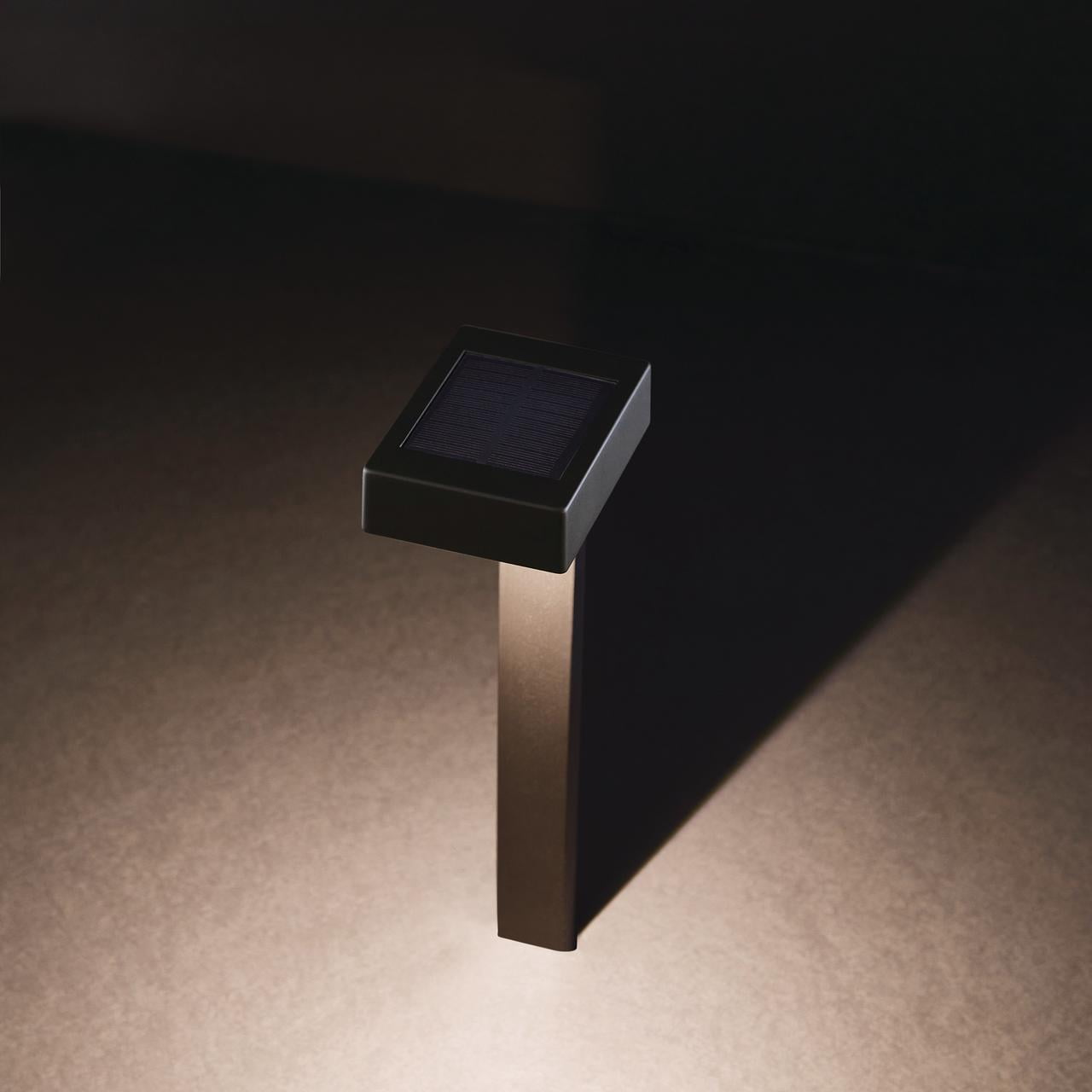Mainstays Solar Powered Modern Edge Pathway Down Light and Landscape Light, 15 Lumens (6 Count)