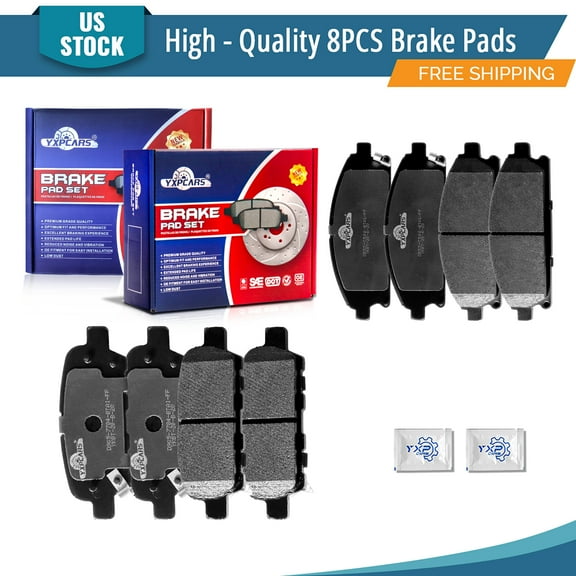 YXPCARS 8PCS Front & Rear Ceramic Brake Pads(D855 D905) for Nissan Quest 2004-2009 X-Trail 2005-2006 All Models
