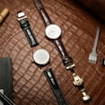 thumbnail image 4 of Gostoto Calf Leather Watch Strap Stainless Steel Butterfly Clasp Watch Band Replacement Strap Watchband Belt with tools ,14mm-22mm, 4 of 6