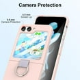 thumbnail image 2 of for Samsung Galaxy Z Flip 5 Case with Ring Shockproof Protective Cover Flip Z 5 Phone Case for Galaxy Z Flip 5 5G 2023 - Pink, 2 of 14