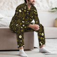 thumbnail image 7 of Salouo Gnomes With Honey And Bees Print Button-Front Long Sleeve Pajama Set for Men, Soft 2Pjs Men's Long Sleeve Sleepwear-Large, 7 of 7