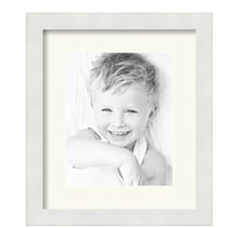 ArtToFrames 12x14" Matted Picture Frame with 8x10" Single Mat Photo Opening Framed in 1.25" Satin White Frame and 2" Chantilly Mat (FWM-3966-12x14)