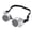 Bright Silver, variant on Industrial Steampunk Vintage Spiked Goggles, Double Layer Windproof Sunglasses Bright Silver