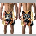 thumbnail image 3 of luoweisi Men's Beach Shorts Quick Dry Swim Trunks with Mesh Lining Sheepdog S, 3 of 5