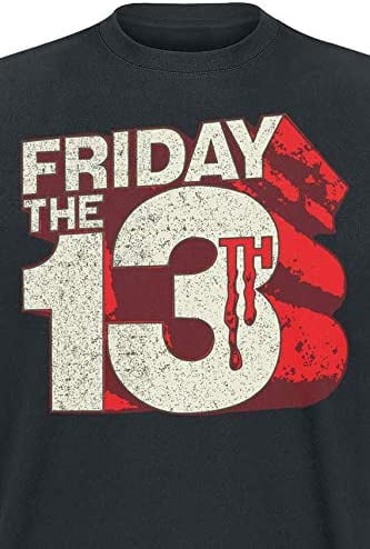 Friday The 13th T Shirt Block Logo Official Mens Black