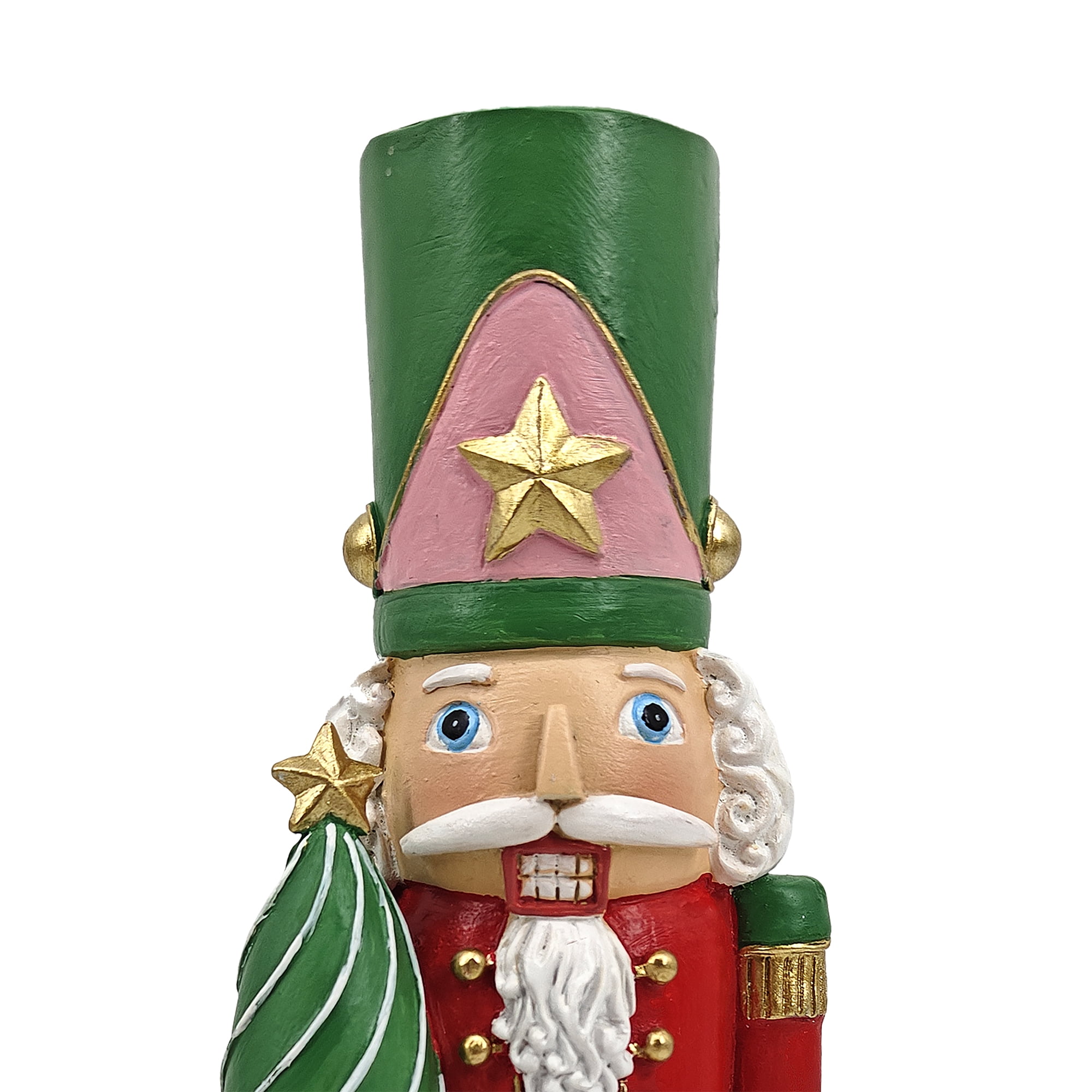 Holiday Time Resin Nutcracker With Tree