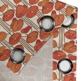 thumbnail image 5 of Ambesonne Floral Grommet Curtain, Poppies Retro Spring, 50" x 63", Orange and Ivory, 5 of 6