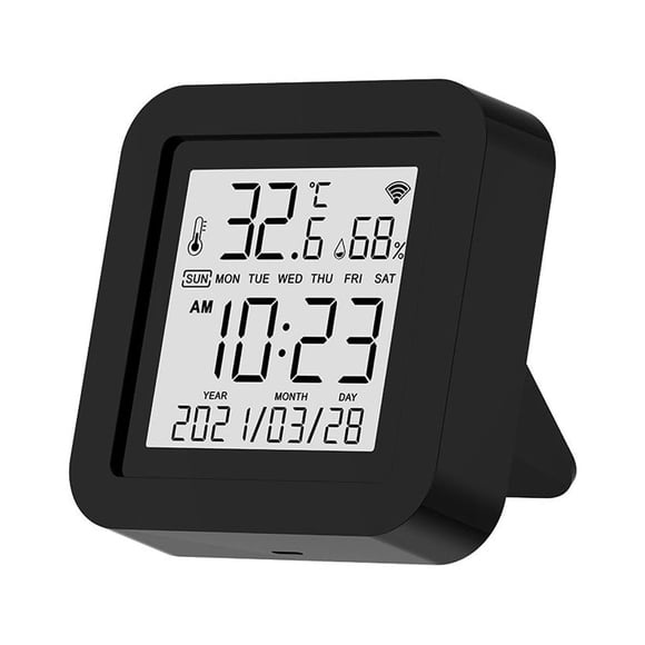 Injueey Termómetro inalámbrico Tuya Dormitorio Higrómetro digital Aire acondicionado Ventilador DVD Temperatura electrónica Control remoto Termómetros