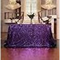 thumbnail image 3 of Squarepie Sequin Tablecloth 50 X 72 Inch Purple Sparkly Table Cloth For Wedding Halloween Party, 3 of 4
