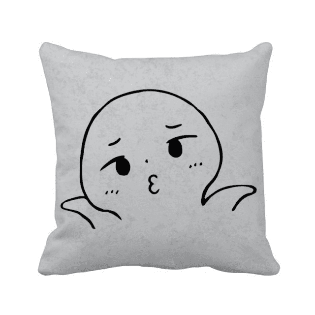 Helpless Pout Black Happy Pattern Throw Pillow Sleeping Sofa Cushion Cover