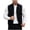 Black, variant on Mens Classic Fleece Lined Vest Stand Collar Zip Pocket Warm Casual Sleeveless Tops Padded Breathable Soft Relaxed Fit Outerwear