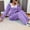 Purple, variant on Women's Winter Pajamas Soft Comfy Fleece Fluffy Lounge Sets Plush Pullover Pj Pant Sleepwear Warm Loungewear Beige XXL
