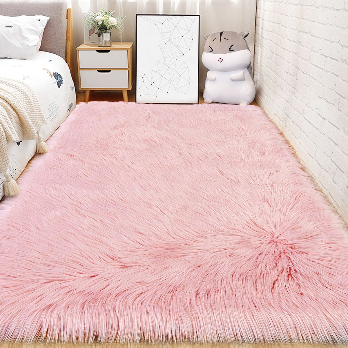 Fluffy Faux Fur Warm Sheepskin Rug Bedroom Dining Room Carpet Mat Cushion Sofa Fluffy Faux Fur Warm Sheepskin Rug Bedroom Dining Room Carpet Mat Cushion Sofa