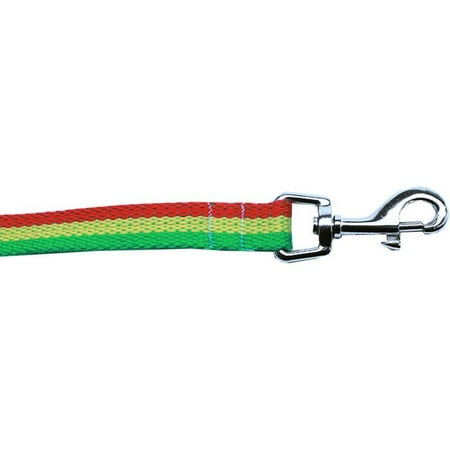 Bamboo Nylon Collar - Mirage 125-261 5806 Rasta Bamboo Nylon Dog Collar 5/8 wide 6Ft Lsh