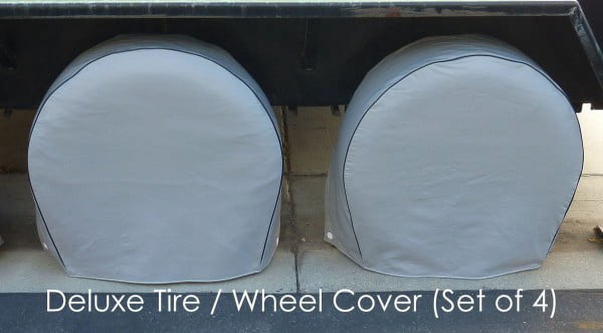 Camco RV Wheel Covers Set Of 2 | Vinyl Covers For 36-39" Tires, Colonial White