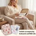 thumbnail image 4 of Pzuqiu Pink Polka Dots Bible Covers for Women Quilted Large Size Bible Carrying Case Church Bag with Pockets&Tags Scripture Book Cover Organizer Tote Bags Gifts for Easter Day, 4 of 7