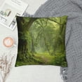 thumbnail image 2 of Orinice Forest Path Stream Graphic Decorative Pillow Cover for Home Couch Living Room Bed Sofa 12x12in, 2 of 5
