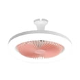 thumbnail image 1 of Pink 10.2 Inch Ceiling Fan With Light Enclosed Low Profile Flush Mount E27 Lamp Included Dimmable Led Quiet Motor For Home Bedroom, 1 of 5