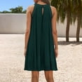 thumbnail image 6 of Ayolanni Beach Dresses for Women Boho Knee-Length Green Sleeveless Dresses Dresses for Young Adult Girls L, 6 of 9