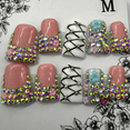 thumbnail image 3 of 10pcs Handmade Duck Press on Nails Y2K False Nails Leopard Print Fake Nail Tips Short French Design Ins Spice Girl Wearable, 3 of 10
