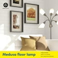 thumbnail image 2 of Medusa Grey Floor Lamp with White Acrylic Shades Model 16197-98, 2 of 10