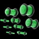 thumbnail image 3 of 18 Pcs Expansores de Unisexo de Acrílico con Ensanchador de Camilla con Tapones para Oídos Verde, 3 of 9