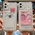 thumbnail image 2 of Funda de teléfono con bolsa de tarjeta de dibujos animados para iPhone 14, 13, 12, 11 Pro Max, 7, 8 Plus, X, XR, XS, Max, SE 2, funda trasera de parachoques suave, 2 of 4