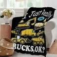 thumbnail image 5 of Truck Toddler Blanket for Boys Construction Fleece Throws Tractor Toy Plush Gift for Kid Car Lover Sheet Super Soft Lightweight Teen Excavator Beding Flannel Blankets Decor Sofa Chair-50 x60 Medium, 5 of 6