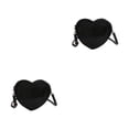 thumbnail image 1 of Minnieouse Bolso bandolera multifuncional Longitud de la correa ajustable Práctico y elegante y en forma de corazón de melocotón negro negro 2Conjunto, 1 of 6