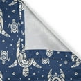 thumbnail image 6 of Ambesonne Turtle Valance & Curtain, Creative Caretta Caretta Art, 55"x45", Night Blue and Ivory, 6 of 7