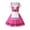 Pink, variant on Dresses for Girls Kids Toddler Baby Spring Summer Print Oktoberfest Ruffle Short Sleeve Princess Dress Size 10 Y-12 Y