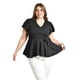 thumbnail image 1 of Blusa de corte peplum Roman Fashion /Juvenil, 1869 (Negro) negro 40, 1 of 6