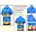 thumbnail image 7 of HAPPY BAY Men's Hawaiian Shirts Short Sleeve Button Down Shirt Mens Casual Shirts Holiday Tropical Beach Summer Party Shirts for Men Funny 3XL Sunset Palm, Blue, 7 of 7