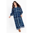 thumbnail image 2 of Avenue Women's Plus Size Serene Placement Sleeved Maxi Dress, 2 of 2