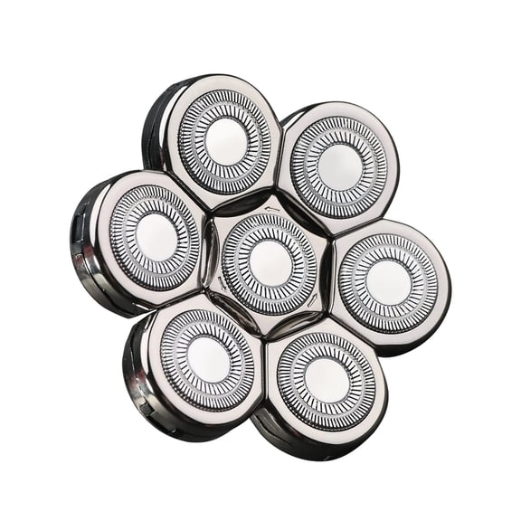 7 Blades Head Shaver Replacement Heads Electric Shaver Universal Replacement Blade Head Electric Razor for Men-Silvery