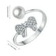 thumbnail image 4 of Anillo hueco de estilo para las mujeres joyas brillantes Trendy anillo de promesa de moda anillo abierto, 4 of 5