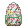 thumbnail image 1 of Artistic Botanical Student Backpack - Durable Bookbag with Padded Straps, 1 of 6